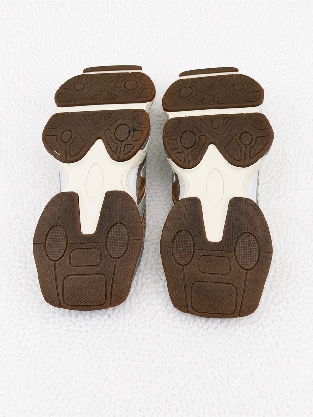 Women 8 Brown and White Athletic Shoes